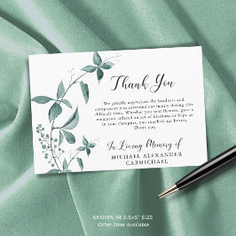 Beerdigung danke Ihnen Watercolor Botanical Green