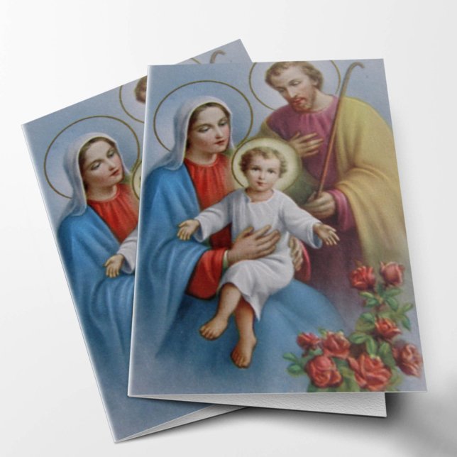 Beerdigung Dankeschön Karten | Heilige Familie 03 (Holy Family Sympathy Bereavement Funeral Thank You Card)