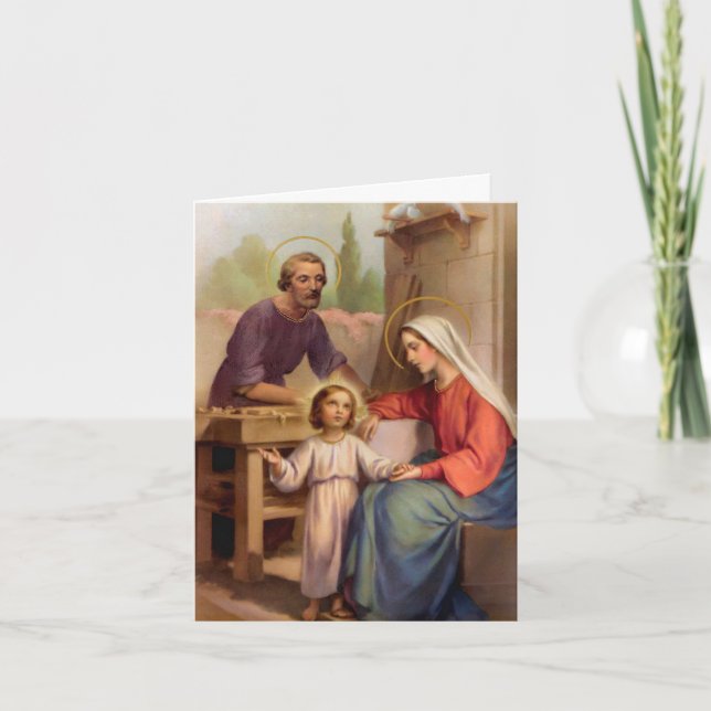 Beerdigung Dankeschön Karten | Heilige Familie kat (Vorderseite)