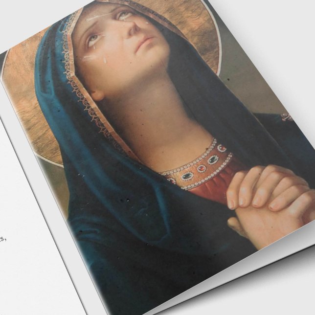 Beerdigung Dankeschön Karten | Himmlische Mutter 0 (Holy Mother Blessed Virgin Mary Condolence Bereavement Sympathy Funeral Thank You Card)