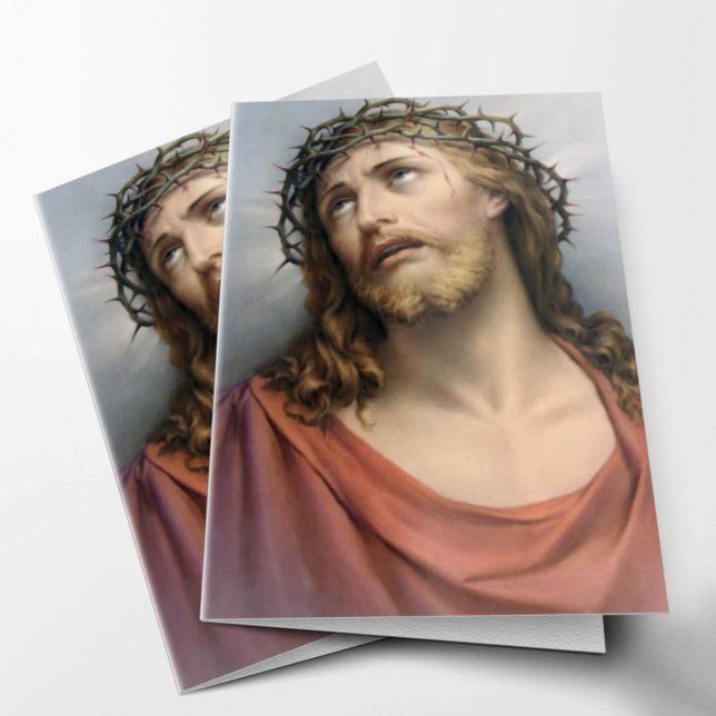 Beerdigung Dankeschön Karten | Krone von Thorns 01 (Jesus Crown Of Thorns Sympathy Condolence Bereavement In Loving Memory of Funeral Thank You Card)