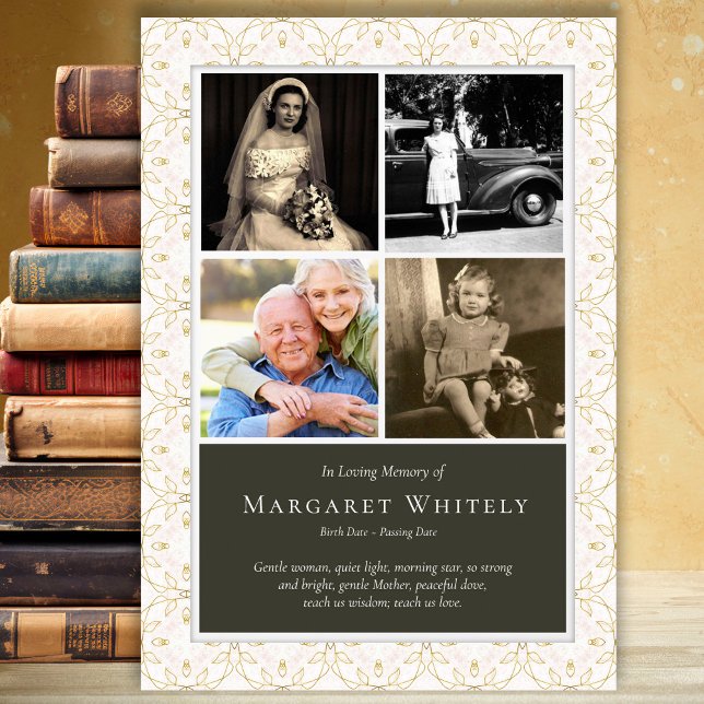 Beerdigung Dankeschön Karten | Liebe Erinnerung (Sympathy Photo Collage In Loving Memory Funeral Thank You Card)