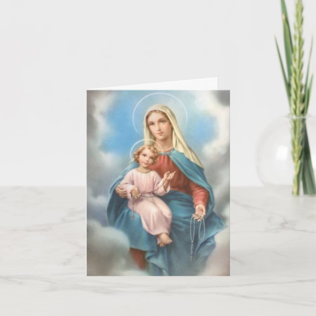 Beerdigung Dankeschön Karten | Our Lady Heilige Ro (Vorderseite)