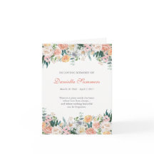 Beerdigung Dankeschön Karten | Rose für Wasserfarb