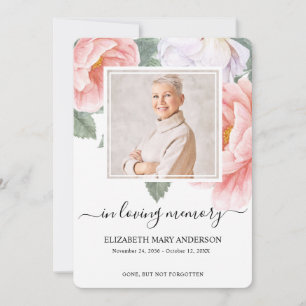 Beerdigung des Beileids Botanischer Wasserfarben Dankeskarte