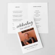 Beerdigung des Bestattungsprogramms mit Foto