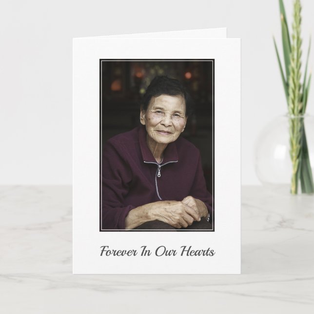 Beerdigung des Fotos Beileid Bereavement Gedenkstä Dankeskarte (Vorderseite)