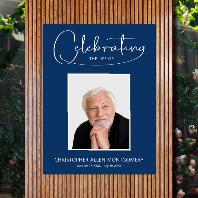 Beerdigung des Fotos der Lebensbeerdigung Poster (Celebration of Life photo memorial funeral poster - INSTANT DOWNLOAD or PRINTED (framed, too))