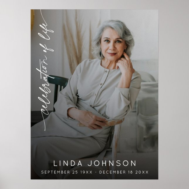 Beerdigung des Fotos Lebenserinnerung Poster (Vorne)