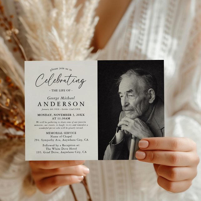 Beerdigung des Fotos zur Beerdigung des Lebens Einladung (Von Creator hochgeladen)