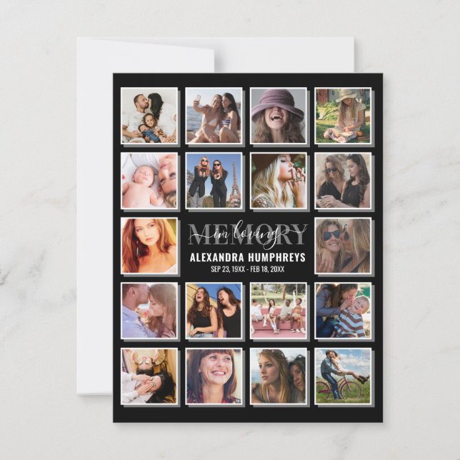 Beerdigung des Lebens 18 Foto Beerdigung Einladung (Vorderseite)