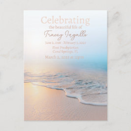 Beerdigung des Lebens am Meer Postkarte