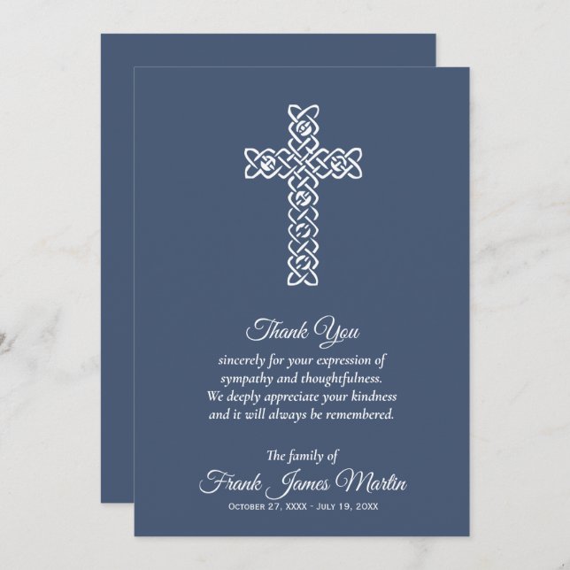 Beerdigung des Lebens Blau Danke (Vorne/Hinten)