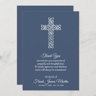 Beerdigung des Lebens Blau Danke