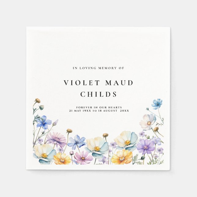 Beerdigung des Lebens Serviette (Vorderseite)