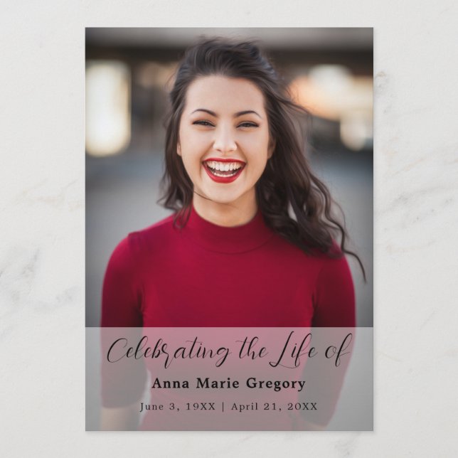 Beerdigung des Life Foto Einfache Gedenkfeier Programm (Vorderseite)