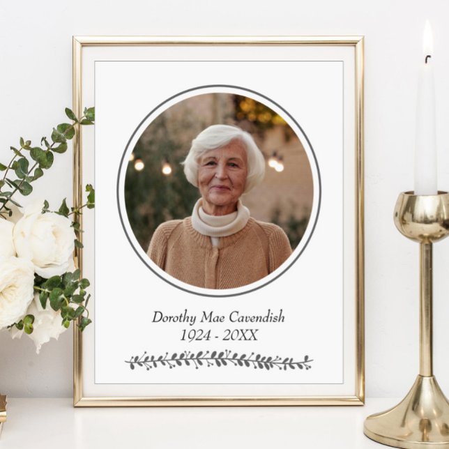 Beerdigung des Minimalistischen runden Fotos Poster (Von Creator hochgeladen)