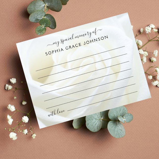 Beerdigung einer Gedächtnisflora-Rose gemeinsam nu Postkarte (Floral Share a Memory Card)