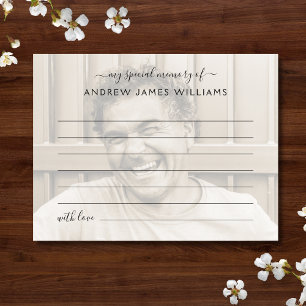 Beerdigung eines Memory-Fotos gemeinsam nutzen Postkarte