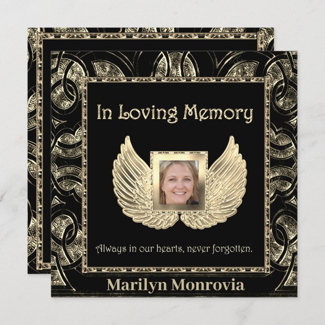 Beerdigung/Feier der Einladung zum Leben (Vorne/Hinten)