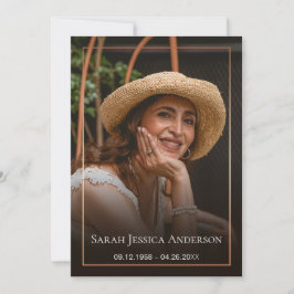 Beerdigung Foto Danke Karte