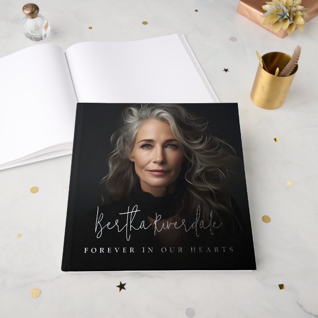 Beerdigung Foto Erinnerung Memorial Keepake Gästebuch (Vorderseite Offen)