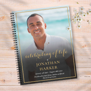 Beerdigung Foto Feier des Lebensbuches Notizbuch