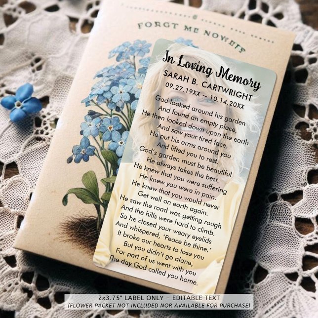 Beerdigung Gods Garden Gedicht Foto Personalisiert (Von Creator hochgeladen)