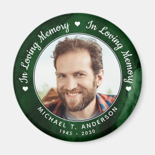Beerdigung Grüne Marmor Liebe Gedächtnis Foto Memo Magnet
