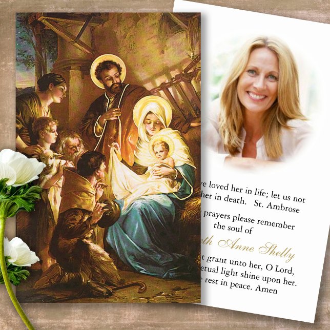 Beerdigung Heiliger Familienverlust Gebet Sympathi (catholic, religious, celebration of life, in loving memory of, prayer cards for bereavement)
