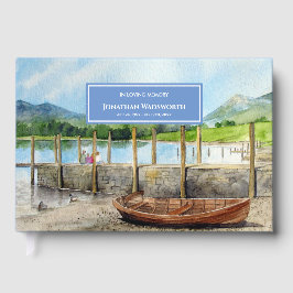 Beerdigung Holzboot auf Derwentwater Lake District Gästebuch