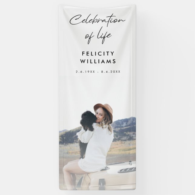 Beerdigung | Informelle Feier des Lebens Banner (Vertikal)