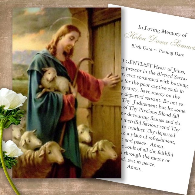 Beerdigung Jesus Zeit des Verlierens Gebet Sympath (catholic, religious, celebration of life, in loving memory of, prayer cards for bereavement)