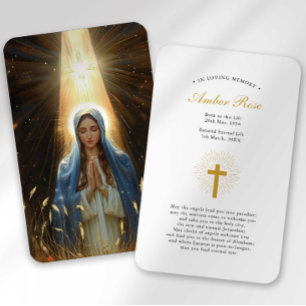 Beerdigung Loss Hail Mary Gebet Sympathie Karte