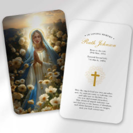 Beerdigung Loss Hail Mary Gebet Sympathie Karte