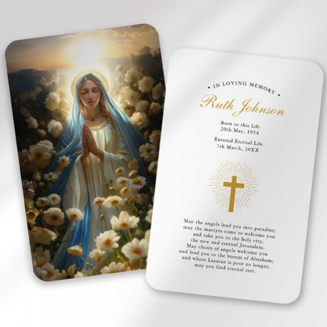 Beerdigung Loss Hail Mary Gebet Sympathie Karte (Von Creator hochgeladen)