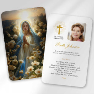 Beerdigung Loss Hail Mary Gebet Sympathie Karte