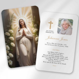 Beerdigung Loss Hail Mary Gebet Sympathie Karte