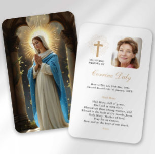 Beerdigung Loss Hail Mary Gebet Sympathie Karte