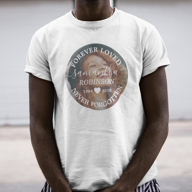 Beerdigung Memorial Vigil Foto T-Shirt (Von Creator hochgeladen)