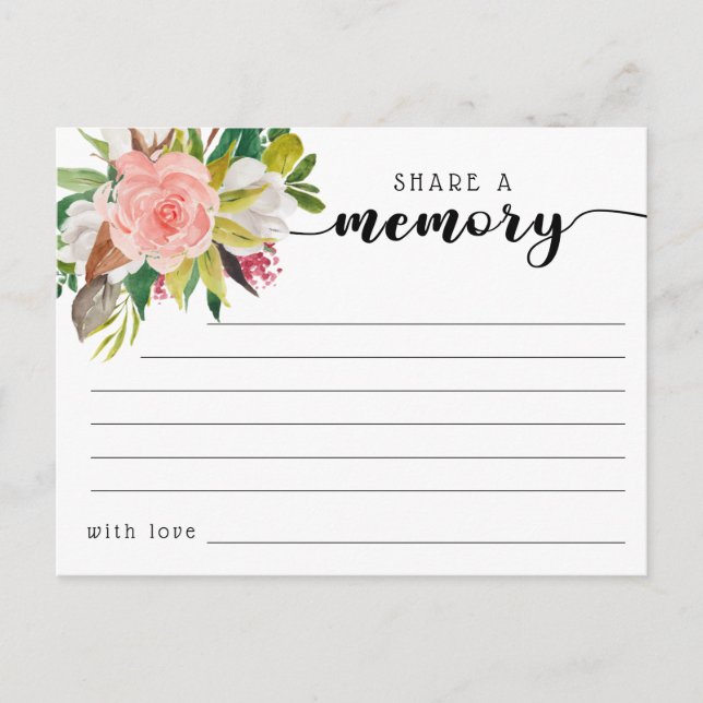 Beerdigung mit einer Memory Condolences Card teile Postkarte (Vorderseite)