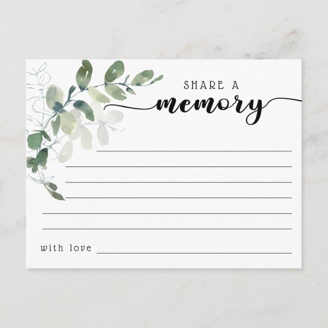 Beerdigung mit einer Memory Condolences Card teile Postkarte (Vorderseite)