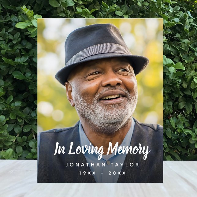 Beerdigung Personalisierter Gedenkfeier für kunden Acrylschild (Photo Memorial Sign)