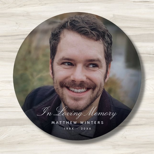 Beerdigung Personalisierter Gedenkfeier für kunden Button (Photo Memorial Buttons)