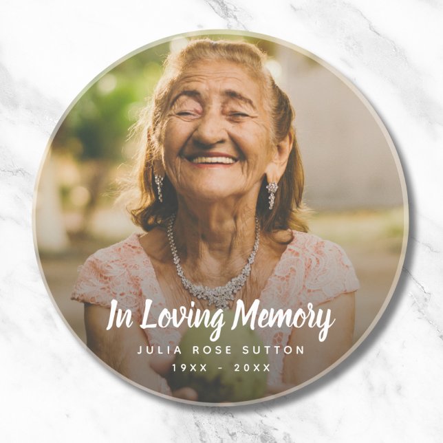 Beerdigung Personalisierter Gedenkfeier für kunden Getränkeuntersetzer (Photo Memorial Coaster)