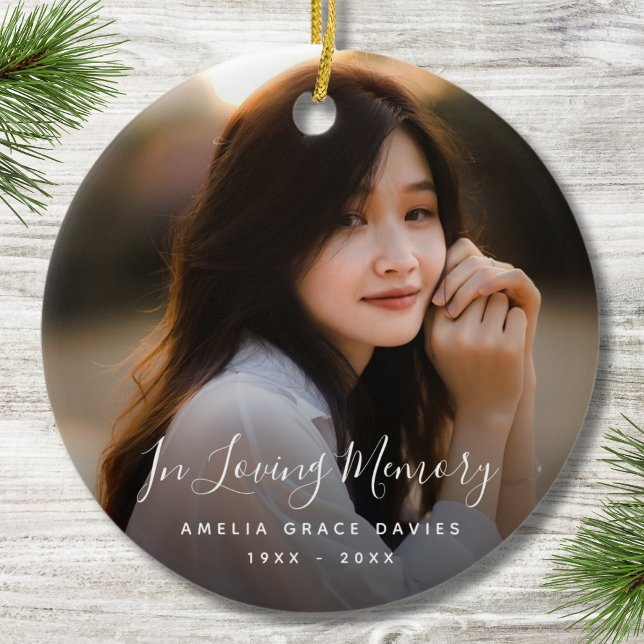 Beerdigung Personalisierter Gedenkfeier für kunden Keramik Ornament (Photo Memorial Ornament)