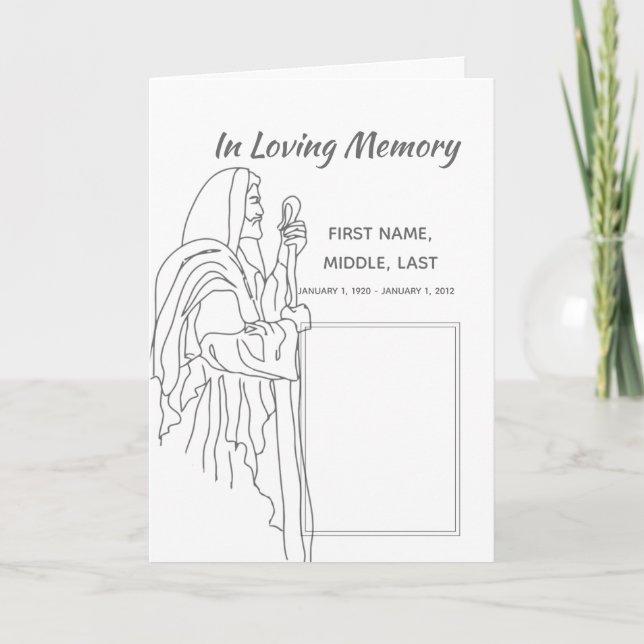 Beerdigung Programm Jesus , Schrift, Christlich (Vorderseite)