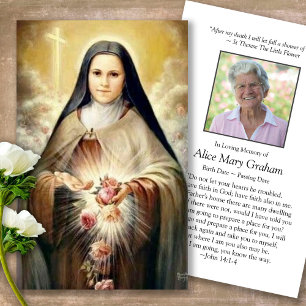 Beerdigung Religiöse St. Therese Gebet Sympathy Ka Visitenkarte