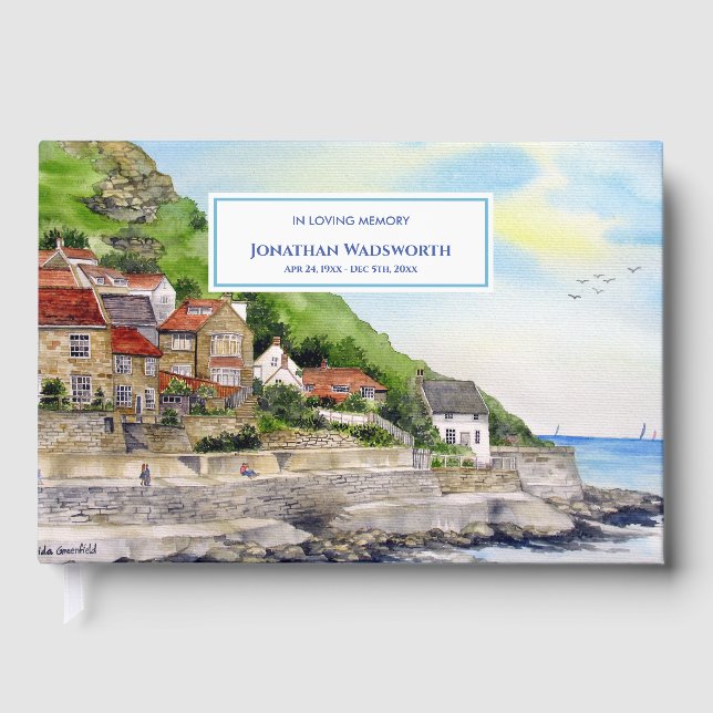 Beerdigung Runswick Bay North Yorkshire England Gästebuch (Vorderseite)