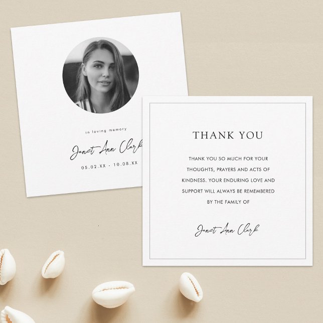 Beerdigung und Beileid Dankeschön Karte (Von Creator hochgeladen)